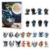 Christmas Advent Calendar 24 Days Toys Gift Box Dragon Ornament Calendar Christmas Tree Car Decoration Dragon Ornaments 2025