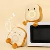 Kids Night Light Plushies, Funny Food Toast Bread Plush Cute Stuffed Alarm Clocks for Bedrooms, Cool Bedside Lamp Gifts for Women Kids