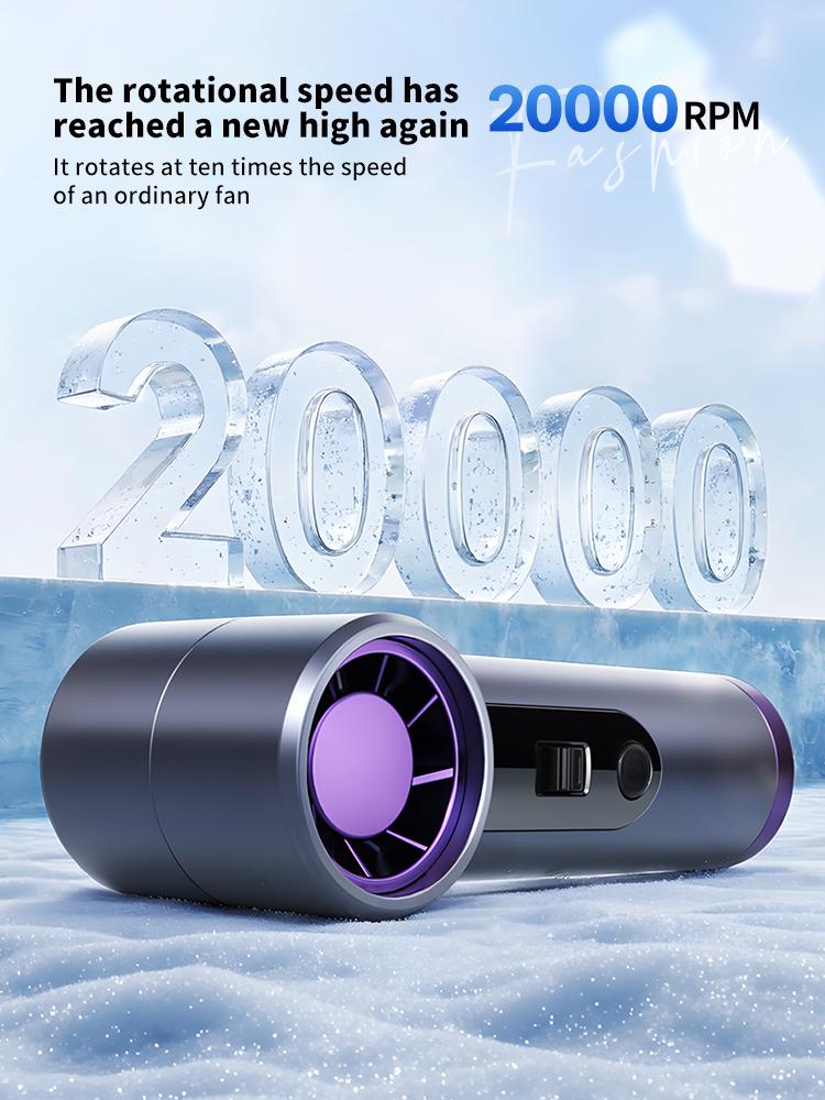 2000 mAh  Portable Handheld Turbo Fan 199 Wind Speeds Adjustable Mini Personal Fan Battery Operated Electric Eyelash Fan