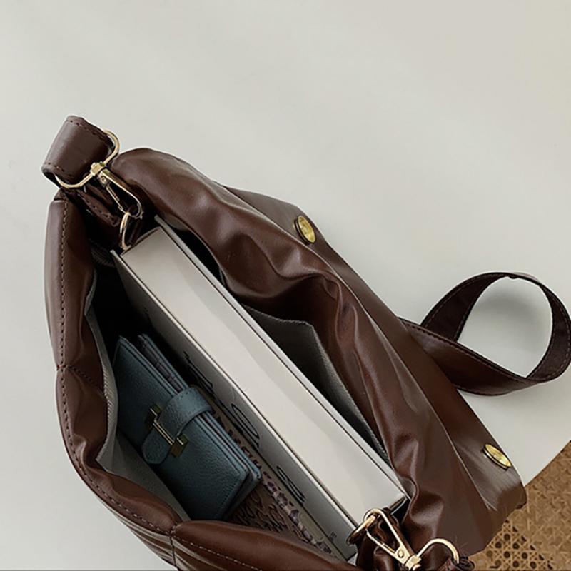 Vintage Space Shoulder Bags For Women Luxury Pu Leather Armpit Handbag Purse Female Fashion High Quality Bag
