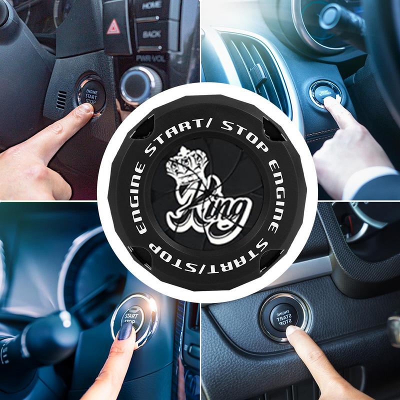 Car Starter Button Cover Push Start Cover Anti-Scratch Car Engine Button Decoration Cover Push Start Ignition Cover For Vehicle