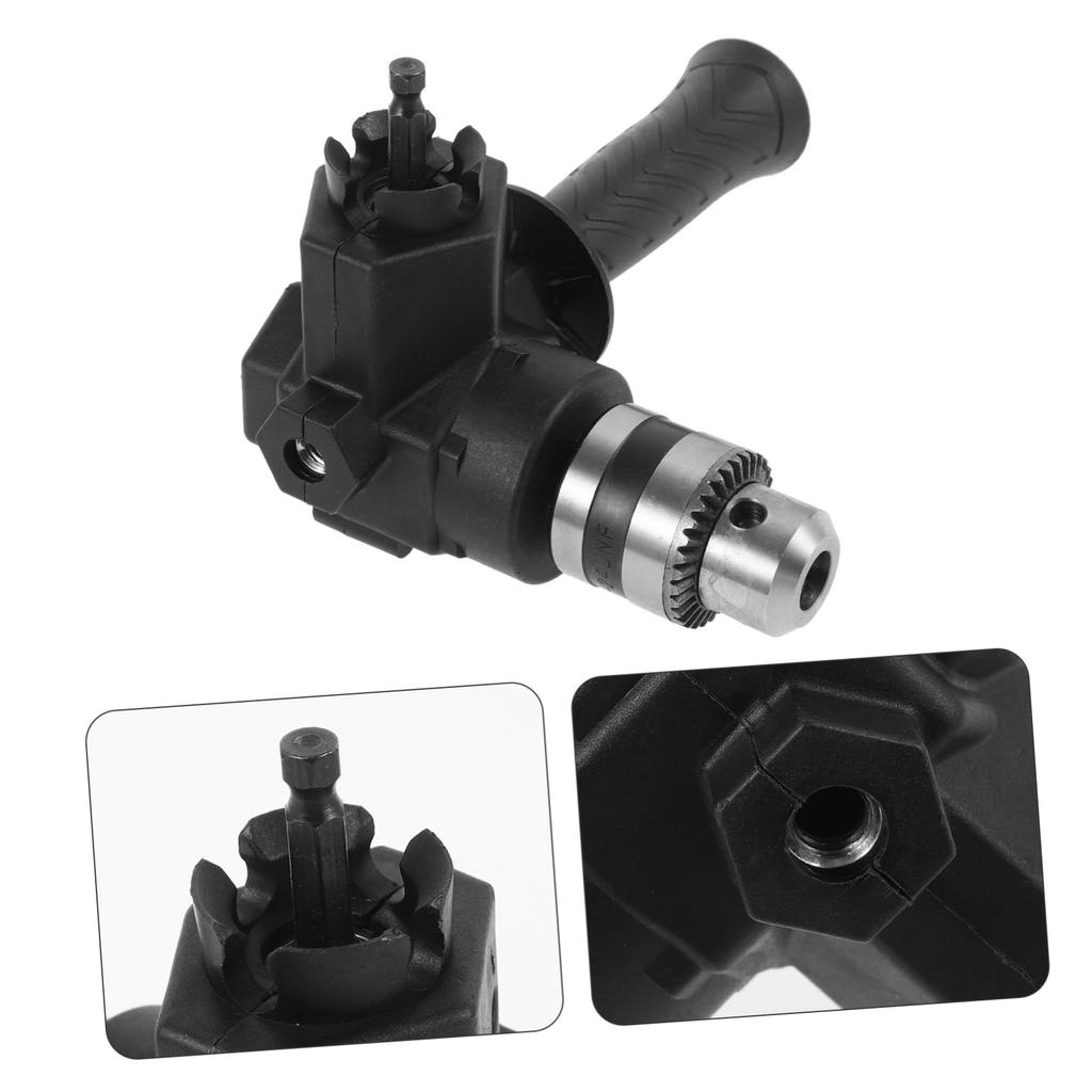 POPETPOP Multifunctional Electric Hand Drill Bit for Impact Degree Corner Angle Attachment for Right Angle Drill ABS Black Drill, Driver, Tool,