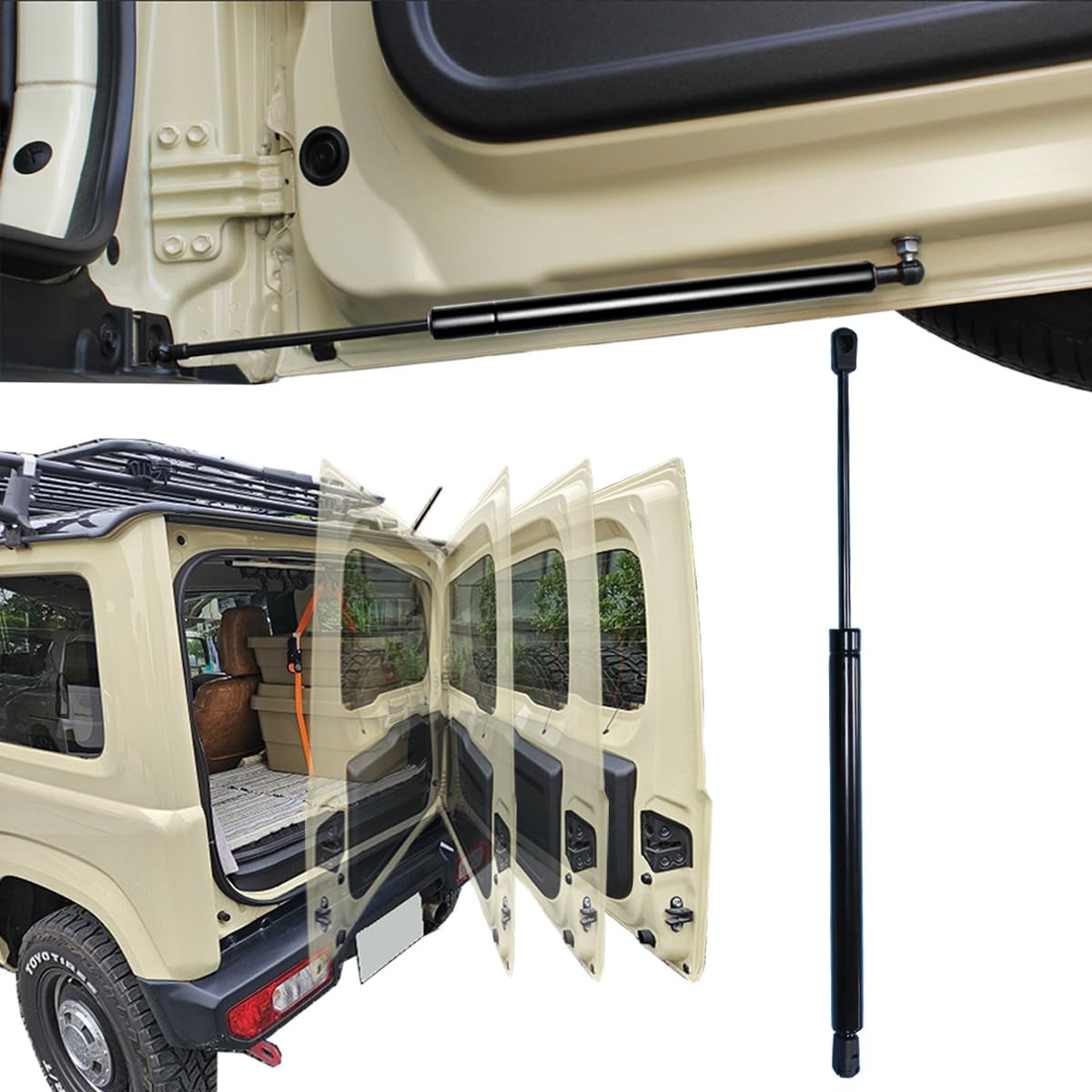 

Temiry Back Door Damper for New Jimny JB64W JB74W JC74W Stepless Free Stop Door Hydraulic Vehicle Inspection Direct Jimny Rear Gate Free Intermediate чёрный