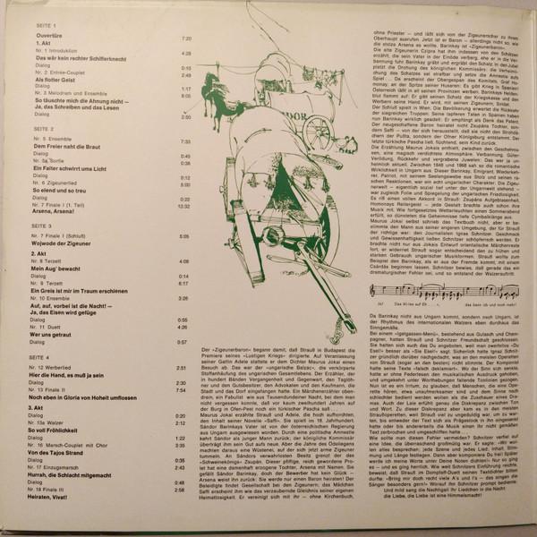 

LP Record JOHANN STRAUSS JR. ROBERT STOLZ Der Zigeunerbaron 63768 Eurodisc 1975 Germany Classical Used