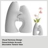 A Pair of Hug Vases for Bouquets 2 Pieces Bouquet Holders Ceramic Hugging Flower Vases Light Luxury High End Ornaments