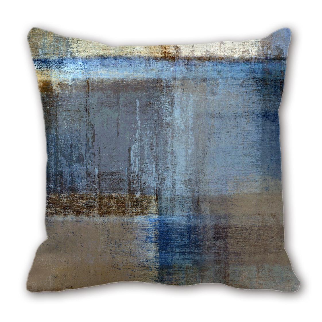 

Геометрическая Сшивка Цветных Блоков Современная Простая Подушка Цифровая Печать Плюшевая Наволочка Диванная Подушка 45Cm