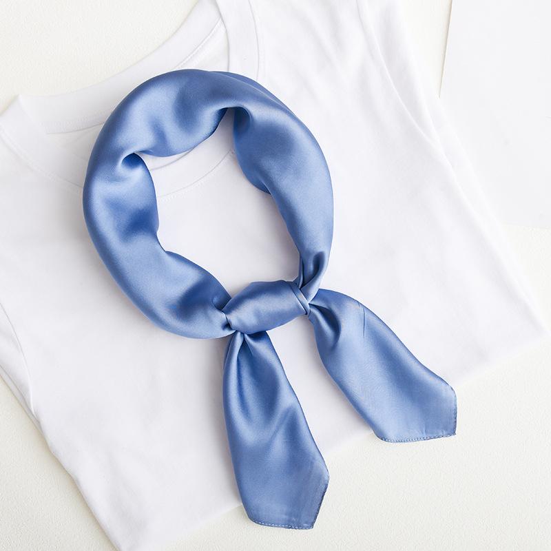 Women Fashionable Commuting Minimalist Scarves In Multiple Solid Colors Square Scarves Daily Minimalist Scarves Square Scarves