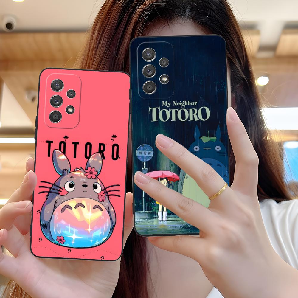 Anime Cute S-Totoros Phone Case for Samsung Galaxy A73 72 71 70 56 55 54 53 52 36 35 34 23 16 15 5G Colour Printing Luxury