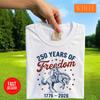 250 Years of Freedom Cowboy Shirt, 1776 2026 Patriotic Cowgirl Tee, Retro Western Horse Shirt, Fourth of July Gift