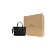 Coach City 15 Brand Logo Adjustable Detachable Shoulder Strap Leather Tote Bag Shopping Bag Crossbody Handbag Mini Women tote Black CW031-SVBK