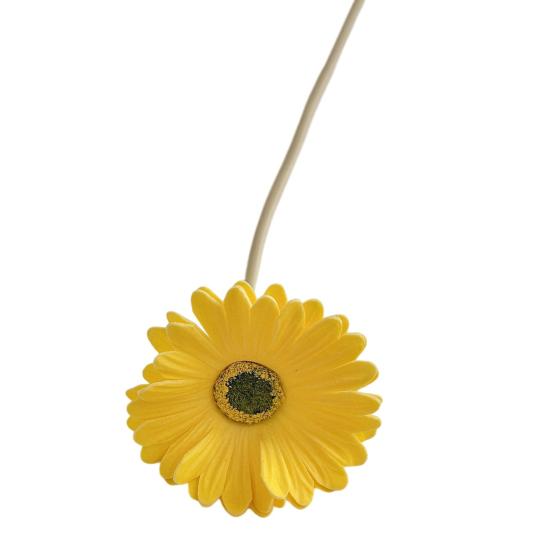 

Artificial Gerbera Flowers with Bendable Stems Fake Silk African Gerbera Flower Boho Faux Wildflower for Wedding Bridal Party Home Kitchen жёлтый