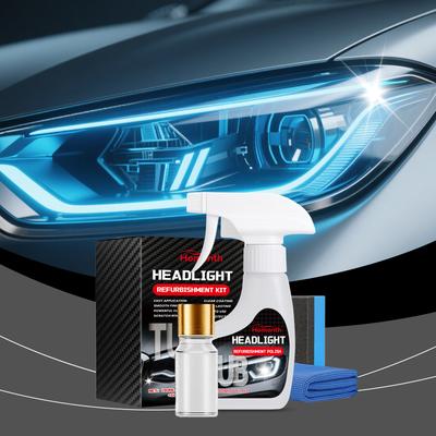 Car Headlight Care Set - Headlight Restoration, Coating, Oxidation Cleaning and Light Transmission Enhancement