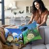 Hot Cartoon Cute Pillow Covers Cartoon Sofa Decorative Home Double-Sided Printing Short-T-Totoros Plush Cute Cushion Cover