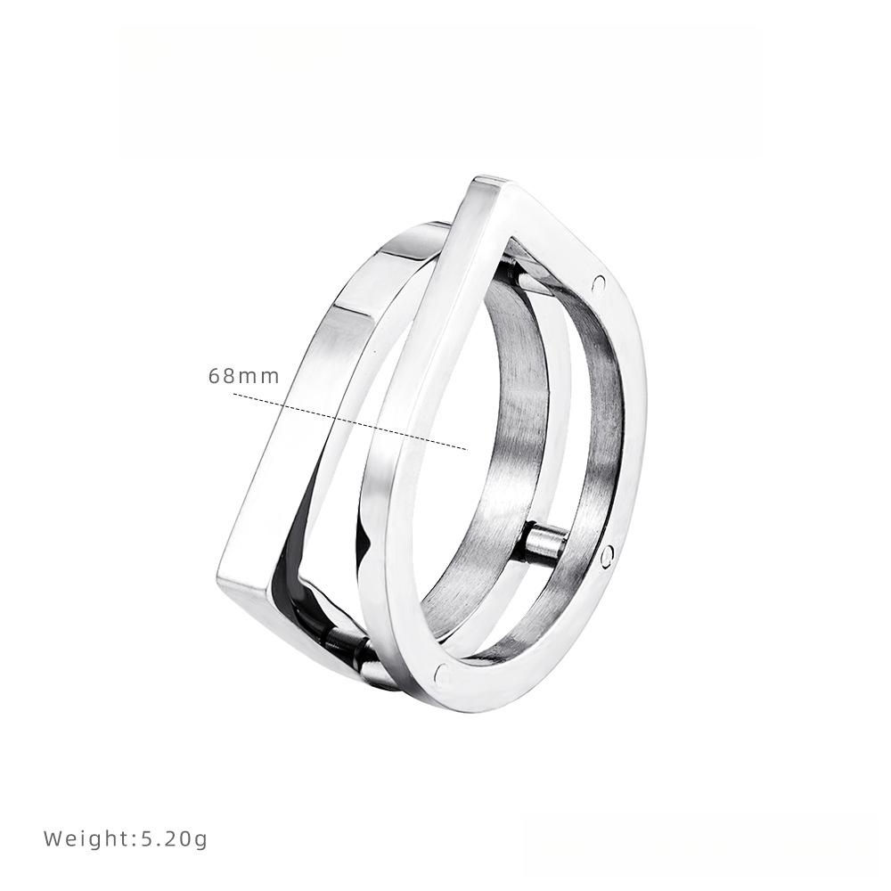 

Двухслойное кольцо-капля воды крест накрест Женское нишевое высококлассное кольцо в стиле легкой роскоши Аксессуары с гальваническим покрытием из титановой стали 9