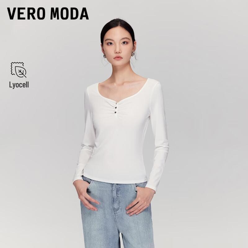 VEROMODA Women s Lyocell Blend Slim Fit Long Sleeve Top S