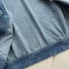 2025 Women's Summer Denim Loose Jacket with Turn-Down Collar and Zipper - Detroit Casual Style