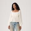 Levis Fashion Trend Puff Sleeve Lace Doll Top Women tops 005ZT-0002