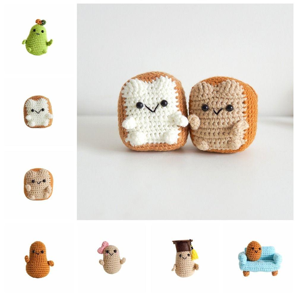 

Craft Doll Potato Crocheted Doll Hand-woven Peanut Keychain Pendant Potato Hug Pocket Room Decor