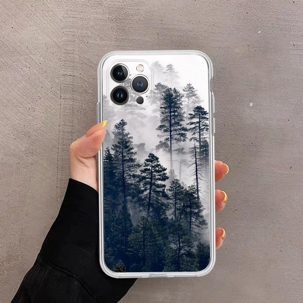 Mountain Forest Phone Case For IPhone 16 15 14 13 12 Mini 11 Pro XS Max X XR SE 6 7 8 Plus Soft Silicone Cover