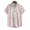 Chemise Homme Simple Impression Florale 3D Chemise Hawaïenne Quotidienne Décontractée Homme Manches Courtes Ample Plus