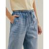 INMAN Cool Tencel Wide-Leg Drawstring Jeans