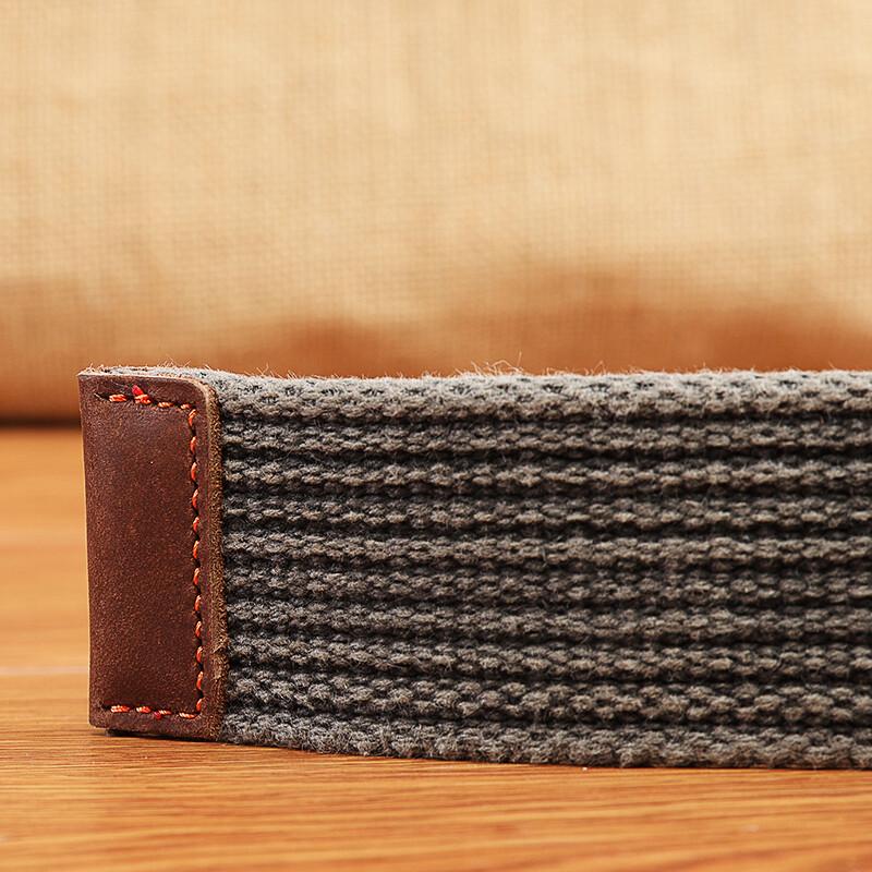 Men's Canvas Double Ring Buckle Belt