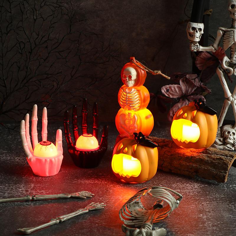 Halloween Decoration Skeleton Pumpkin Lantern Ornament Party Scene Props Ghost Festival Atmosphere Decor Home Holiday Gift