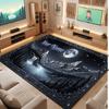 Tapete de Chão de Veludo Cristal Tema Cósmico Espacial Nome Personalizado Texto Tapete Quente Decoração de Casa