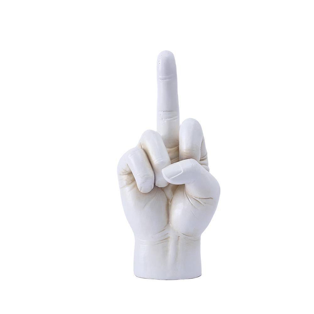 Latest USA Vertical Middle Finger Gesture Creative Design Personalized Finger Sculpture Home Bedroom Resin Craft Ornaments