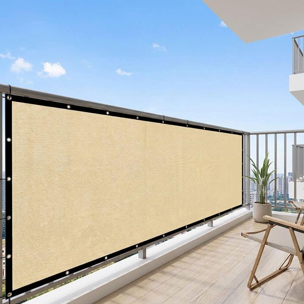 Sun Protection Balcony Fence Privacy Shade Screen Dust-proof Windscreen Mesh Cover Car Shed Awning
