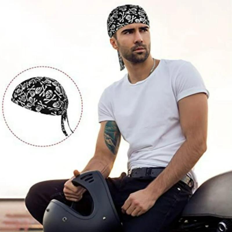 Sun Protection Cycling Cap Breathable Anti Sweat Helmet Skull Pirate Liner Sport Headband Scarf Men Women Cooling Bicycle Hat