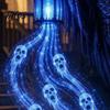 Supernatural Garden Decor Halloween Grim Reaper Stake Light, Battery Powered Outdoor Spooky Waterfall Glow Lights Pathway Lamp with Lantern
