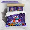 3PC Custom Name Winter Snowman Card Bedding Set Printed Bedding Set Duvet Cover Closure Includes 1 Duvet Cover & 2 Pillowcases for All Seasons Bedroom