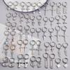 Punk Witch Ear Piercing Round Hoop Pins Cat Star Dangle Earring Stainless Steel Cross Earrings For Women Men Accessories Jewelry