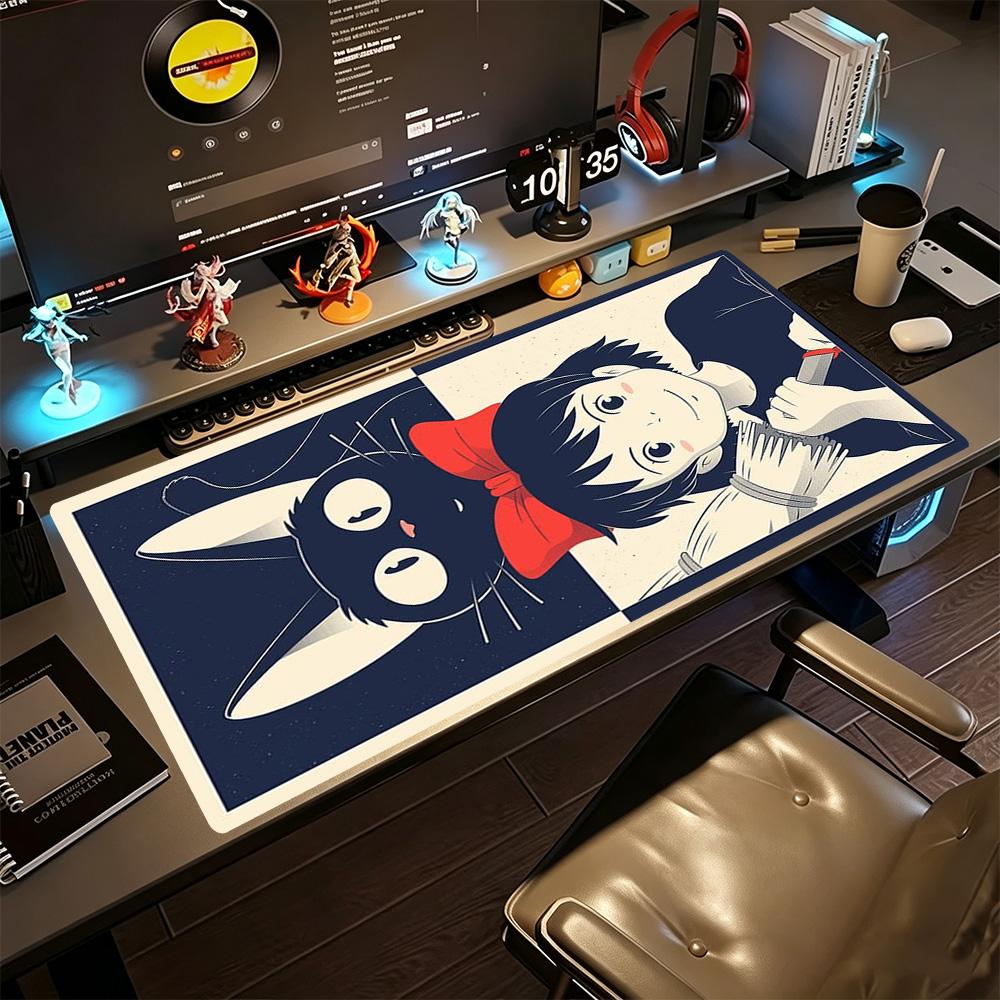 Kiki's Delivery Service Large Mouse Pad Gamer Mousepad Office Mouse Mats Non-Slip Rubber Bottom Gaming Accessories Ideal Gift for Gamers