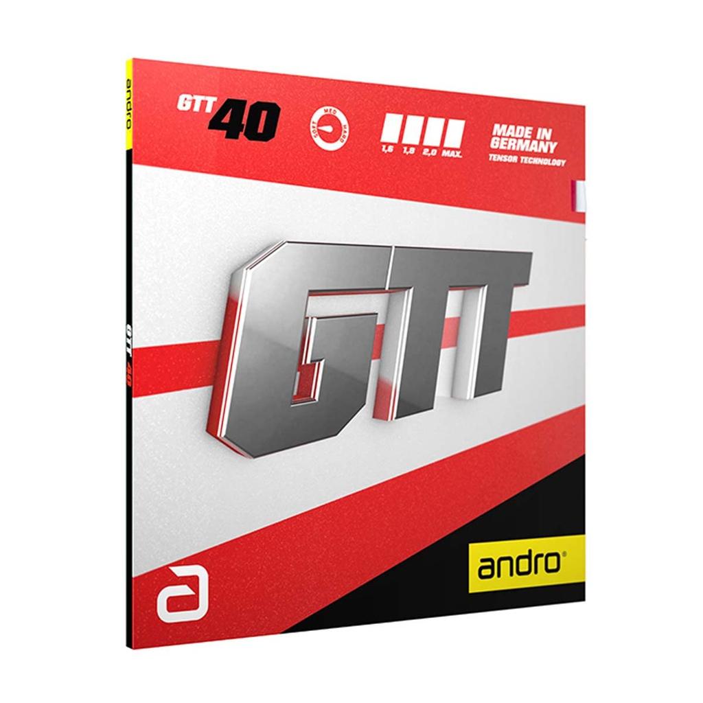 Andro Tischtennisbelag GTT40 GTT40 Leichte Spannung Rückseite Weicher Belag 112276 Schwarz 1.6