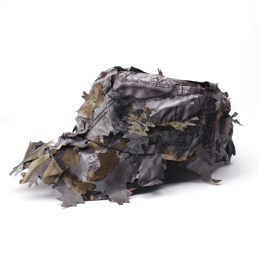 Boonie Camouflage Men'S Hats 3D Leaves Camo Tactical Cap Ghillie Caps Hunter Sniper Hats Fishing Sun Protection UV Blocking Hunting Accessories