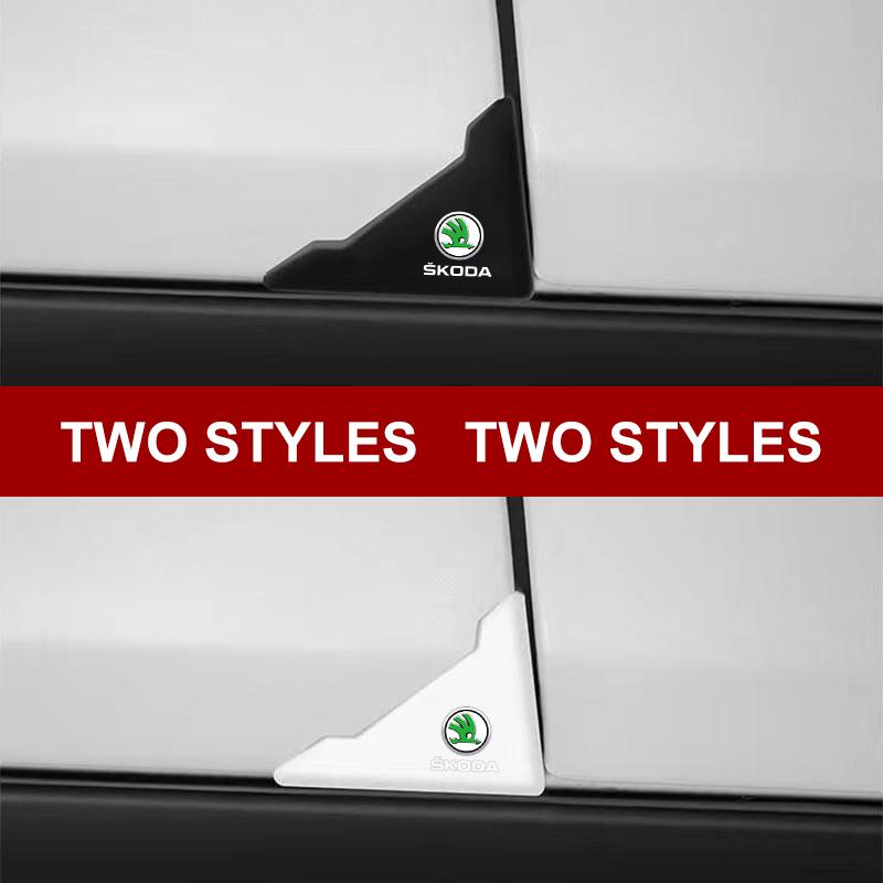 2 Piezas Protector de Esquina de Puerta de Coche de Silicona Anti-Colisión para Skoda Octavia Fabia A7 Kamiq Kapoq Kodiaq Rapid SCALA Superb Yeti Derivados