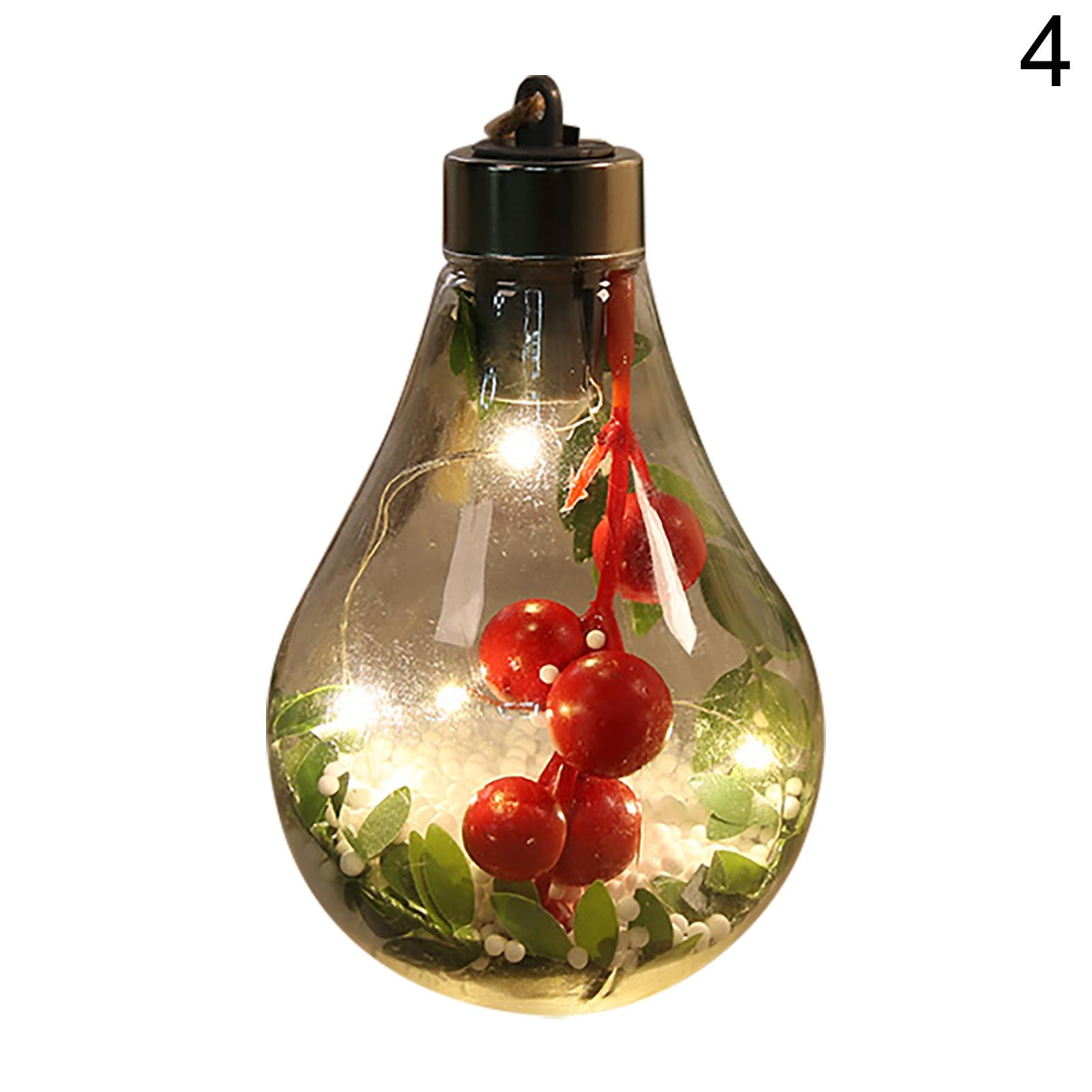 

Прозрачный светящийся светодиодный ночник, шар, подвесной кулон, декор для рождественской елки