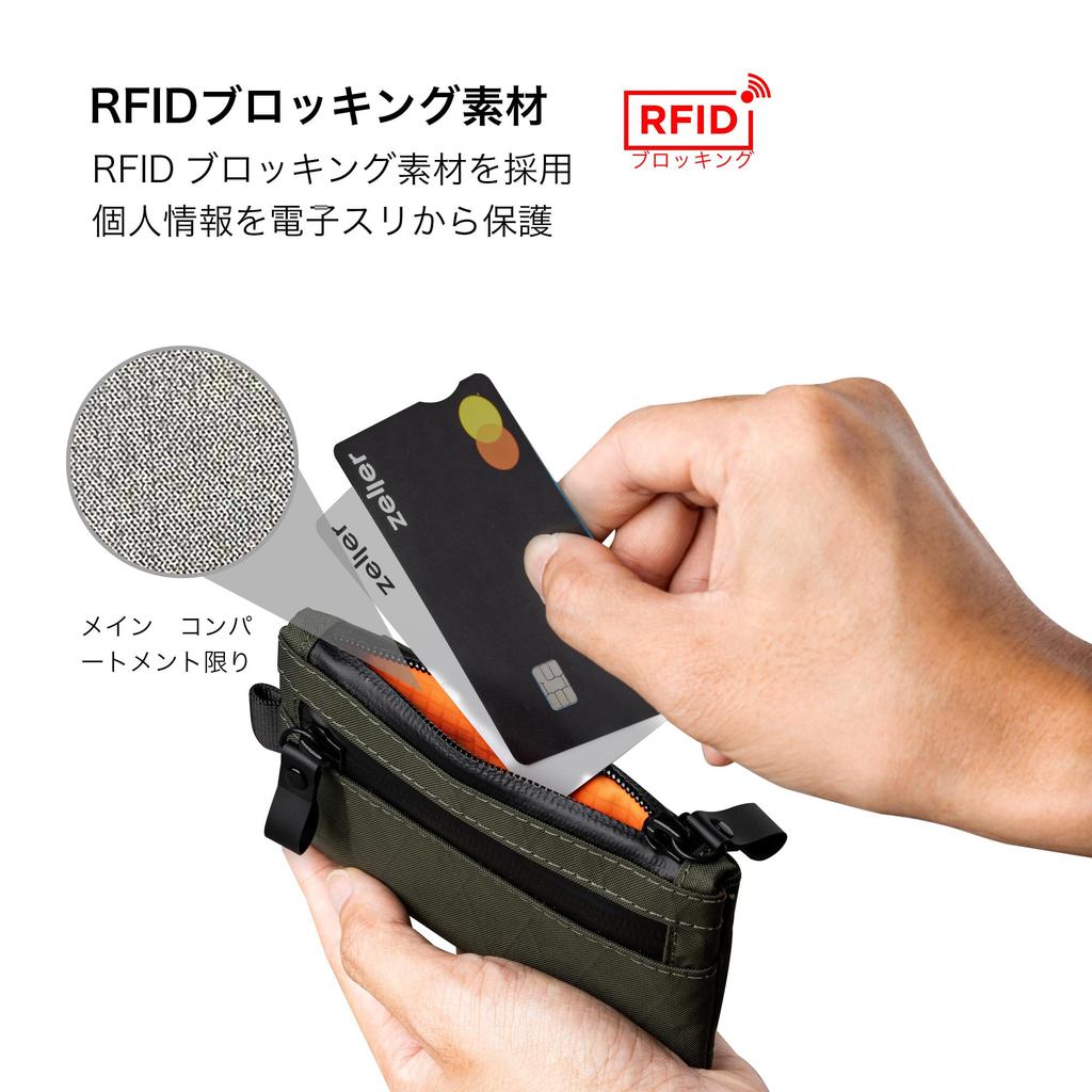 ALPAKA Zip Pouch Pro RFID Compact Wallet with External Coin Card YKK Gift Anti-Skimming, Minimalist, Slim, Men's Slots, Purse, Slots, Water-Repellent,