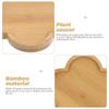 4Pcs Bamboo Plant Saucer Tray for Indoor Outdoor Pots Drip Water Catcher Drainage Tray Flowerpot Protector Non-Slip Eco-Friendly