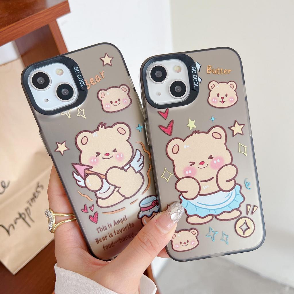 Laser Amor Bär Silikonhülle für Xiaomi Redmi Note 12 11 Samsung A54 A24 A14 Oppo A78 A58 A38 Tecno Spark 10 30C Funda Bemalte Hülle Weiche TPU Bumper