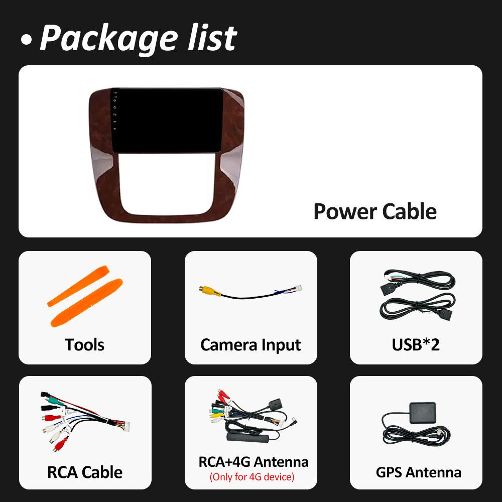 Android 14 For GMC Yukon Chevrolet Tahoe Suburban 2008 2009 2010 2011 2012 Wireless Carplay DSP Stereo Android OS BT Accessories