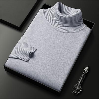 Pullover für Herren Anti-Pilling-Strickwaren Rollkragenpullover Slim Fit Langarmpullover Einfarbig Herrenbekleidung