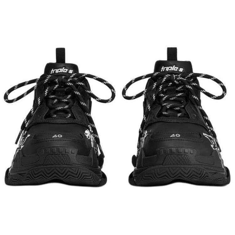 (WMNS) Balenciaga Triple S DIY Metall 'Schwarz Weiß' Damen 524039W2FAY1090