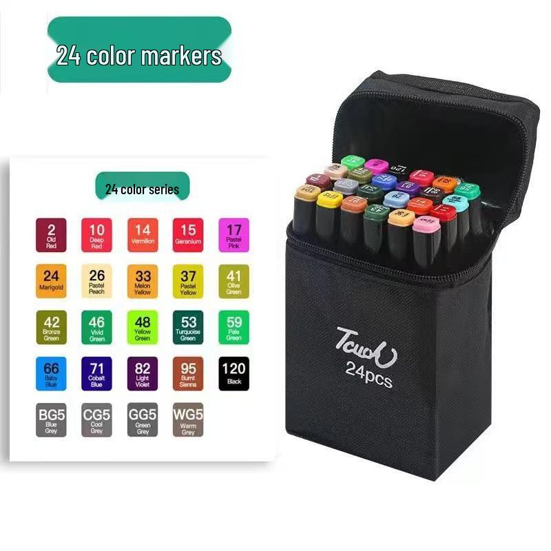 

Double-Headed Watercolor Marker & Highlighter Crayon Paintbrush Set for Children s Painting