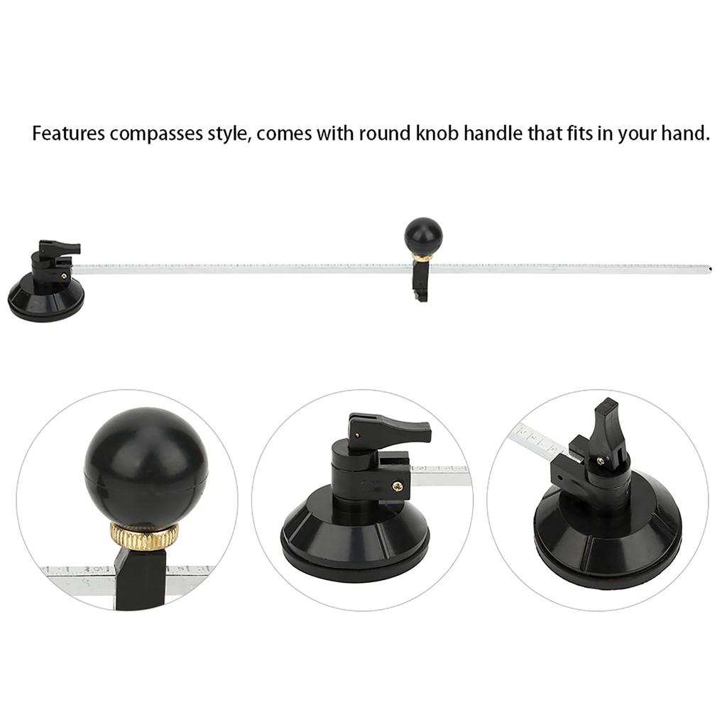 50cm Adjustable Compasses Type Glass Circle Cutter Circular Cutting Tools with Suction Cup50cm