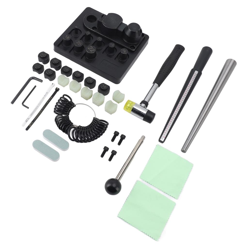 Ring Bender with Nylon Dies Ring Size Measurement Mandrel Ring Bending Tool for Jewelry Making
