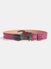 Trendy Men's Leather Belt with Skull Heart Design, Punk Style Snap Buckle, Casual Trouser Accessory