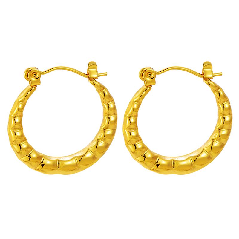 

Минималистичные серьги-кольца из нержавеющей стали золотого цвета, геометрические серьги, женские украшения, гипоаллергенные, не выцветающие